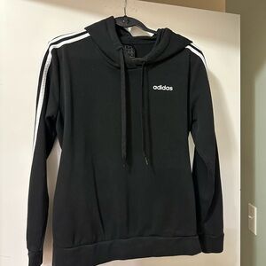 Adidas Black Hoodie with Drawstring